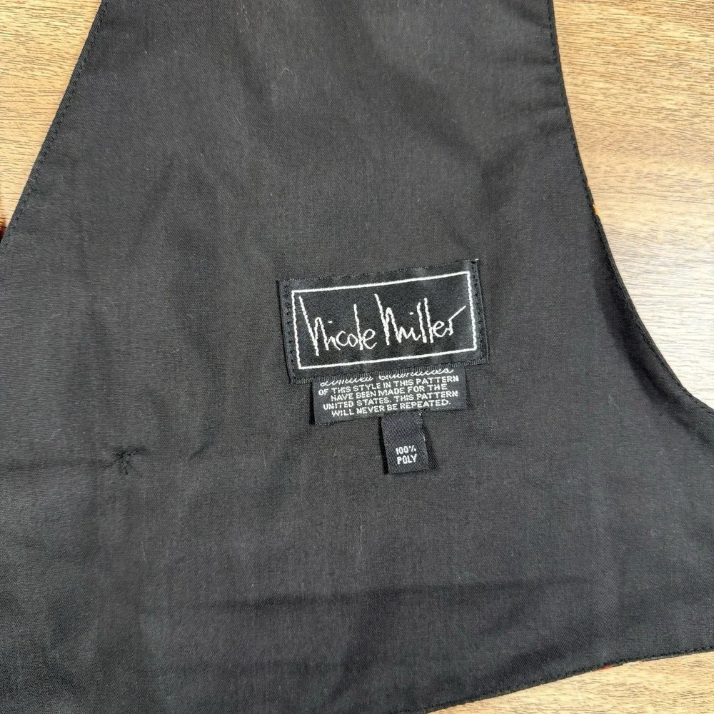 Nicole Miller Limited Quanities Tuxedo Backless Vest Cocktail‎ Party Barback S-M